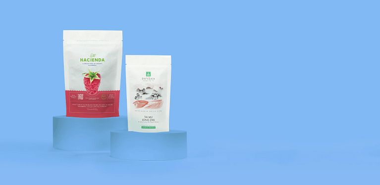 Tea bag packaging and loose tea leaves custom stand up pouches - Flexie